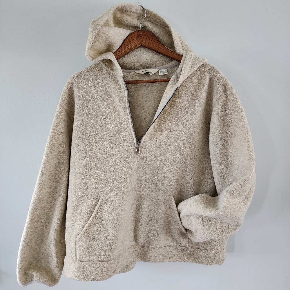 Cozy Cream Hooded Women's Top